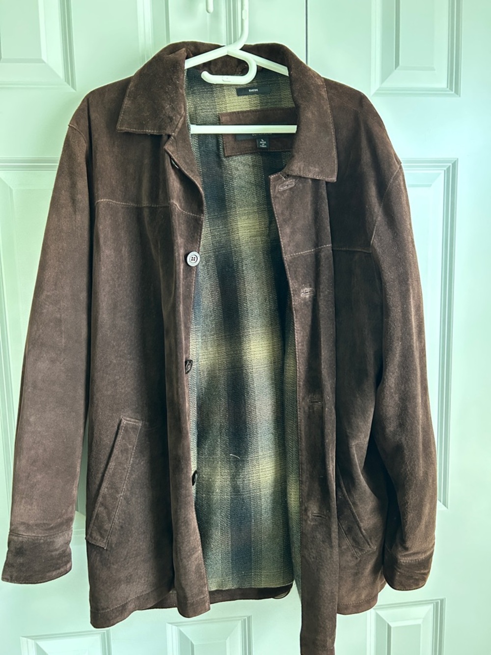 Claiborne Brown Suede Button-Front Shirt Jacket